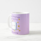 Niedliche Sleepy Book Tasse (Vorderseite Links)