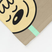 Niedliche Sleepy Faces und Zz Muster Fleecedecke (Ecke)
