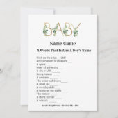 Niedliche Slogan Baby Shower Ratings Spiel Einladu Einladung (Vorderseite)