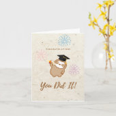 Niedliche Sloth Abschluss-Karte Karte (Gelbe Blume)