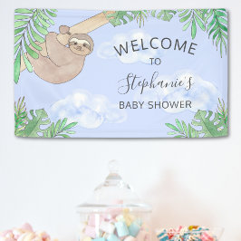 Niedliche Sloth Baby-Dusche Banner