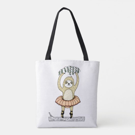 Niedliche Sloth Ballet Totasche Tasche (Rückseite)