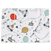 Niedliche Sloth Birthday Geschenktasche Große Geschenktüte (Vorderseite)