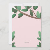 Niedliche Sloth Birthday Party Einladung (Rückseite)