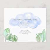 Niedliche Sloth Boy's Baby Shower Einladung (Rückseite)