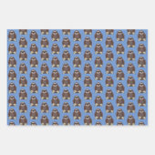 Niedliche Sloth Design Geschenktasten Packpapier-B Geschenkpapier Set (Vorderseite 3)