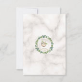 Niedliche Sloth Eucalyptus Wreath Baby Dusche RSVP Karte (Rückseite)
