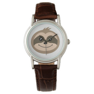 Niedliche Sloth-Gesichts-Uhr Armbanduhr