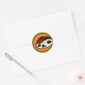 NIEDLICHE SLOTH GRAPHIC ROUND STICKER (Umschlag)