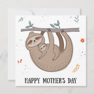 Niedliche Sloth Holiday Card Feiertagskarte