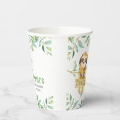 Niedliche Sloth Jungle Greenery Boy Babydusche Pappbecher (Links)