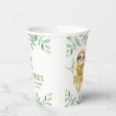 Niedliche Sloth Jungle Greenery Boy Babydusche Pappbecher (Rechts)