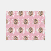 Niedliche Sloth-Leben-Rosa-Decke Fleecedecke (Vorderseite (Horizontal))