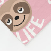 Niedliche Sloth-Leben-Rosa-Decke Fleecedecke (Ecke)
