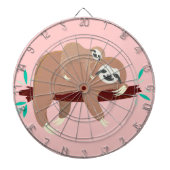 Niedliche Sloth Mum mit Baby Dartscheibe (vorne)