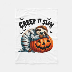 Niedliche Sloth Mummy Kürbislaterne Hall Fleecedecke