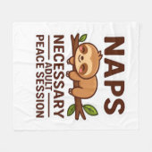 Niedliche Sloth-Nickerchen - Notwendige Erwachsene Fleecedecke (Vorderseite (Horizontal))