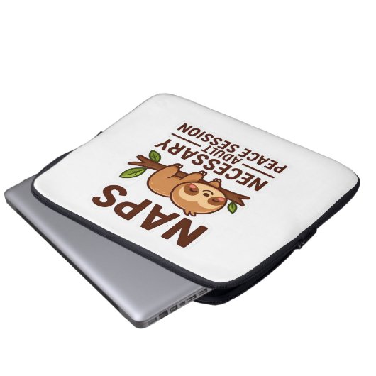 Niedliche Sloth-Nickerchen - Notwendige Erwachsene Laptopschutzhülle (Vorne Knopf)