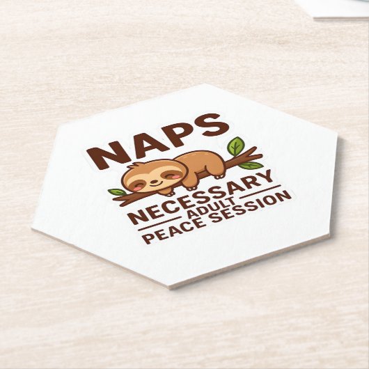 Niedliche Sloth-Nickerchen - Notwendige Erwachsene Untersetzer (angewinkelt)