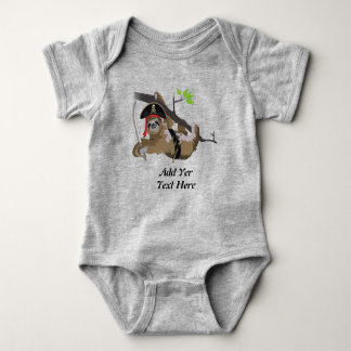 NIEDLICHE SLOTH personalisieren. Baby Strampler