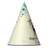 niedliche Sloth Safari Tiere Dschungel Blume Gebur Partyhütchen (Links)