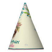 niedliche Sloth Safari Tiere Dschungel Blume Gebur Partyhütchen (Rechts)