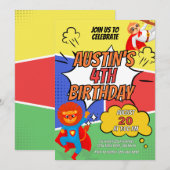 Niedliche Sloth Superhero Geburtstagsparty Einladung (Vorne/Hinten)