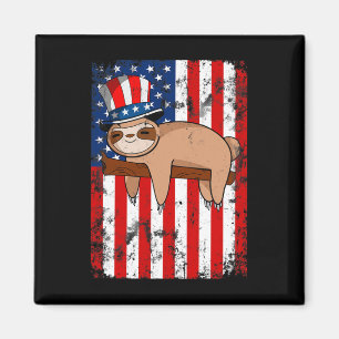 Niedliche Sloth-Unabhängigkeit der USA Magnet