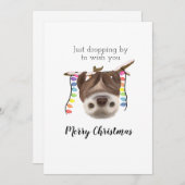 Niedliche Sloth Weihnachtskarte Feiertagskarte (Vorne/Hinten)