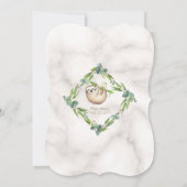 Niedliche Sloths Eucalyptus Wreath Baby Dusche Einladung (Rückseite)