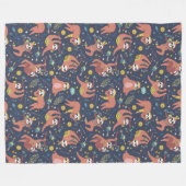 Niedliche Sloths Fleece Blanket (Vorderseite (Horizontal))