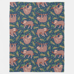 Niedliche Sloths Fleece Blanket