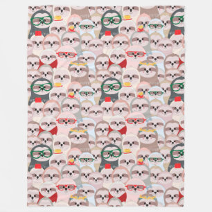 Niedliche Sloths Fleece Blanket