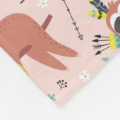 Niedliche Sloths Fleece Blanket (Ecke)
