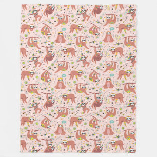 Niedliche Sloths Fleece Blanket