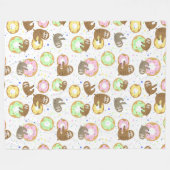 Niedliche Sloths Fleece Blanket (Vorderseite (Horizontal))