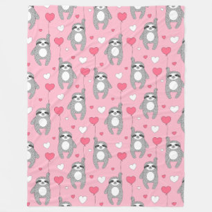 Niedliche Sloths Fleece Blanket