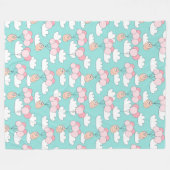 Niedliche Sloths Fleece Blanket (Vorderseite (Horizontal))