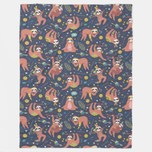 Niedliche Sloths Fleece Blanket