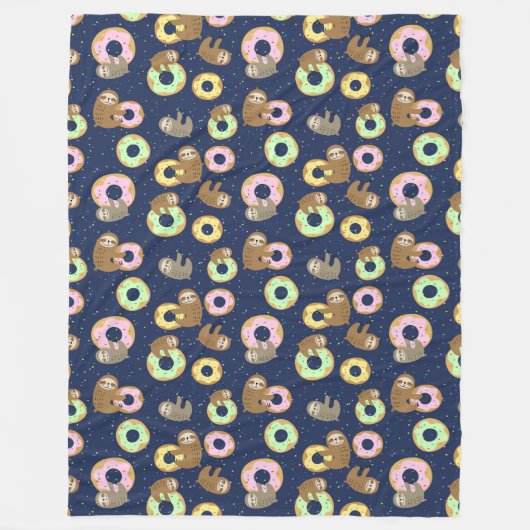 Niedliche Sloths Fleece Blanket (Vorderseite)