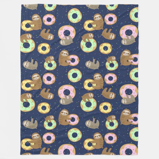 Niedliche Sloths Fleece Blanket (Vorderseite)