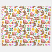 Niedliche Sloths Fleece Blanket (Vorderseite (Horizontal))