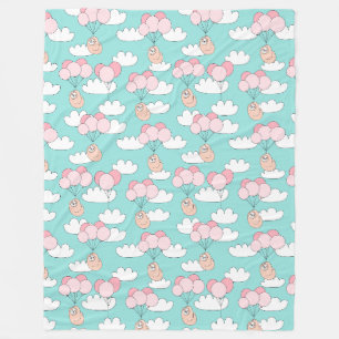 Niedliche Sloths Fleece Blanket