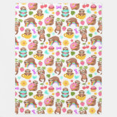 Niedliche Sloths Fleece Blanket (Vorderseite)