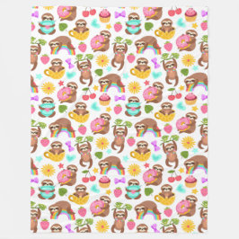 Niedliche Sloths Fleece Blanket