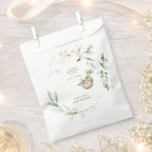 Niedliche Sloths Greenery Gold Baby Dusche Geschenktütchen (Ausgeschnitten)