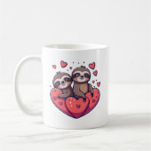 Niedliche Sloths Valentine Kaffeetasse (Links)
