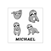 Niedliche Slotpackung mit personalisiertem Namen Gummistempel (Prägung)