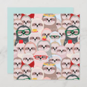 Niedliche Slots Feiertagskarte (Vorne/Hinten)