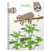 Niedliche Slots Mit Monogramm Notizblock (Vorderseite)